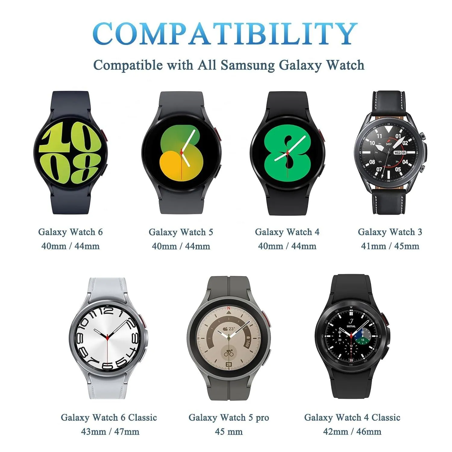 1 Year Warranty Compatible for Samsung Galaxy Watch Charger 3.3ft USB C Magnetic Wireless Charging Cable for Galaxy Watch 4, 4 Classic, 3, 5, 5 Pro, Active 2 Compatible with Galaxy Smartwatches, Black