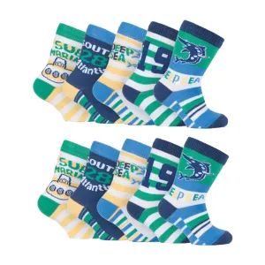 10 Pairs Fish Pattern Socks for Toddlers -  Cozy Baby Novelty Socks