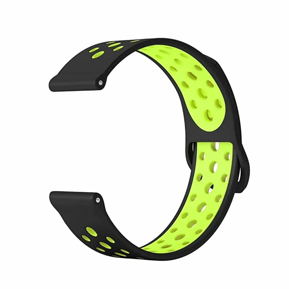 18mm Samsung Gear Sport silicone strap - Black & white