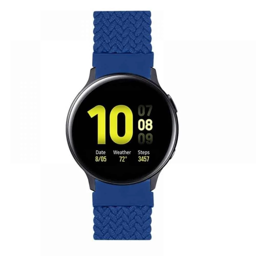 20mm Braided Solo Loop Band,Size:M(145mm) - Navy