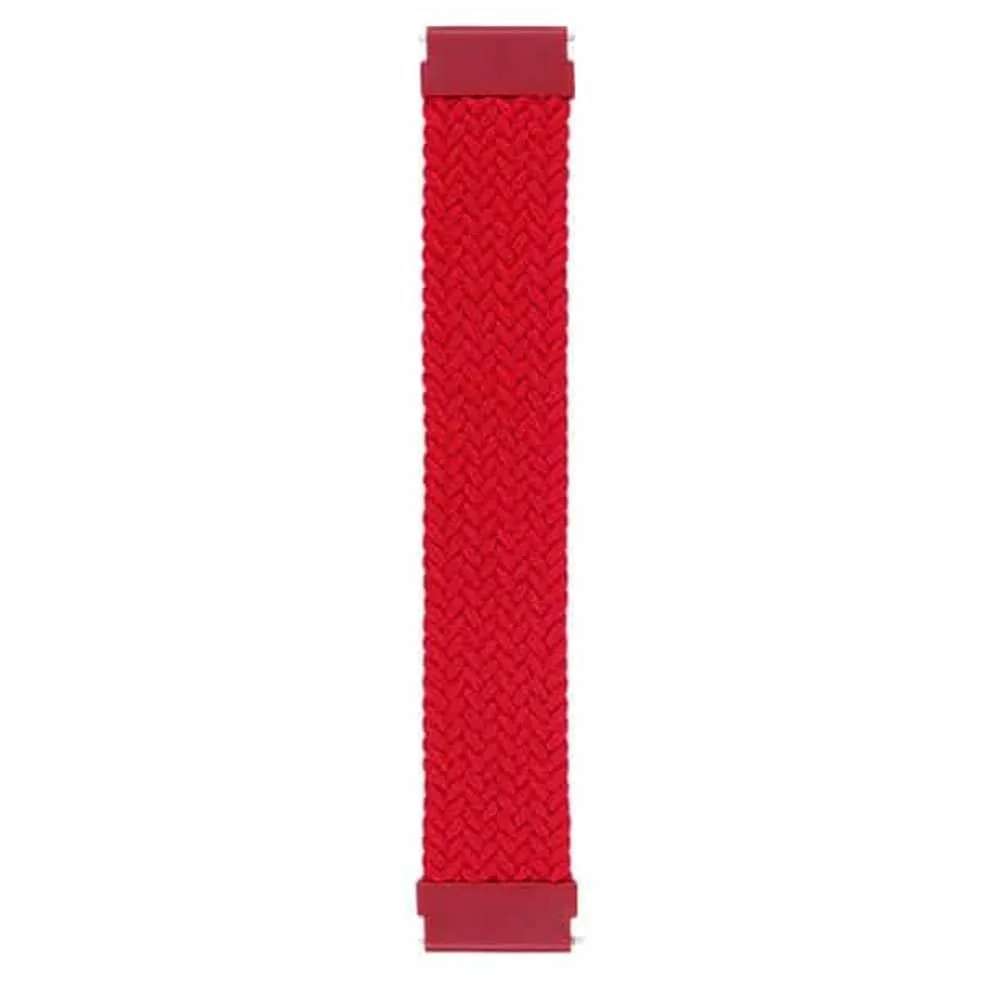 20mm Braided Solo Loop Band,Size:M(145mm) - Red