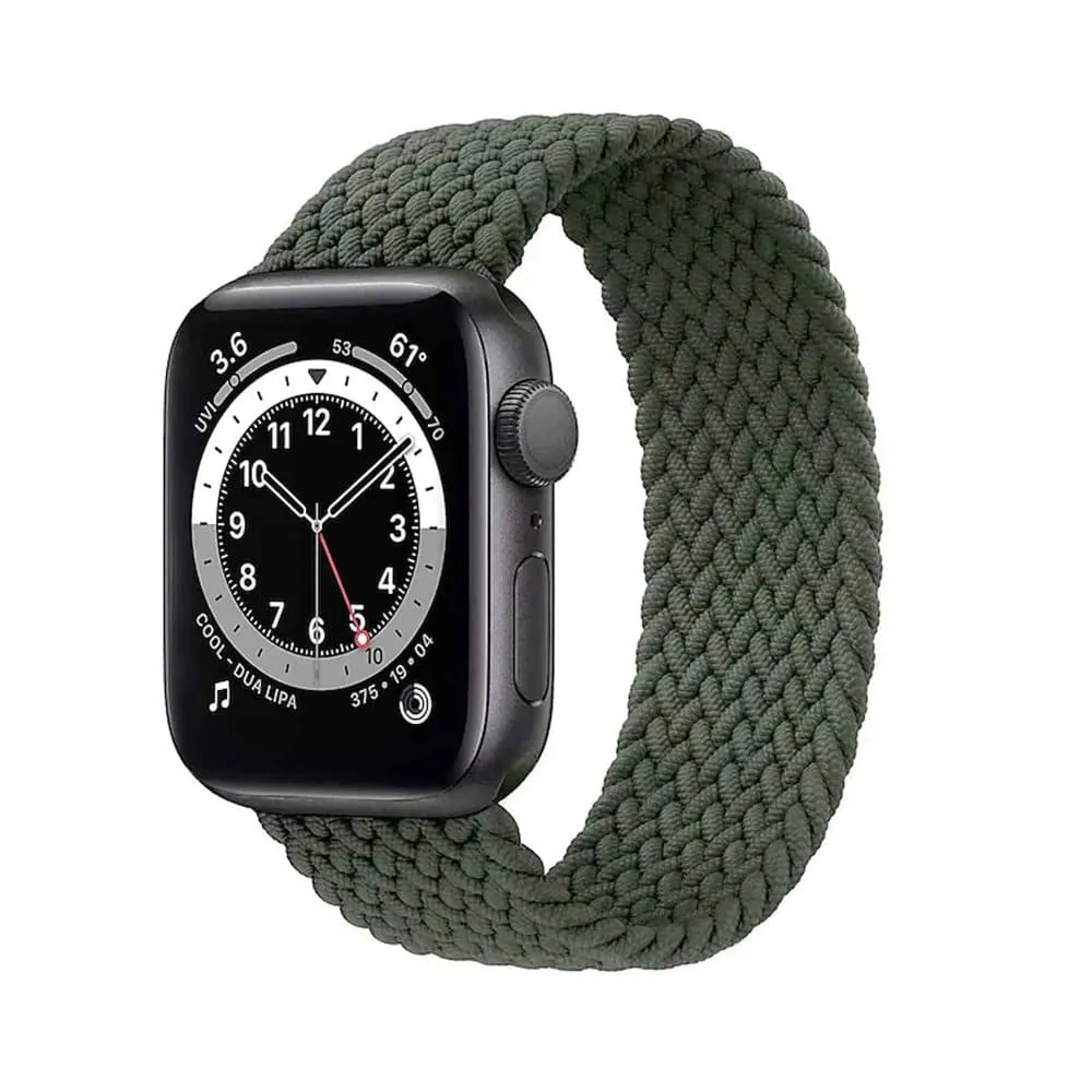 20mm Braided Solo Loop Band,Size:XL(165mm) - Army Green