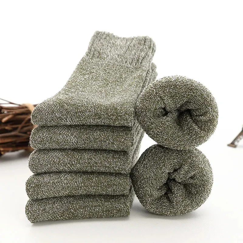 5 pairs of thermosocks made of thick wool