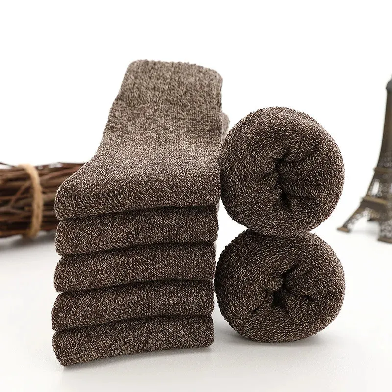 5 pairs of thermosocks made of thick wool