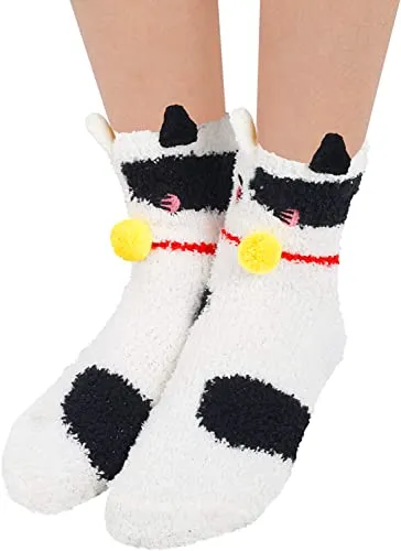 5 Pairs Socks Winter Gifts for Women Warm Thick Soft Slipper Socks Christmas Gifts, Gift For Her, Gift For Mom