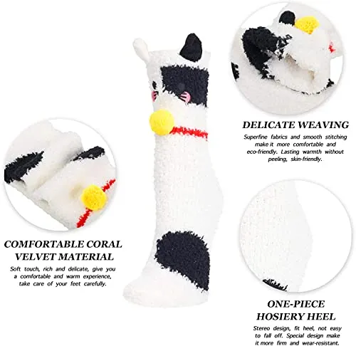 5 Pairs Socks Winter Gifts for Women Warm Thick Soft Slipper Socks Christmas Gifts, Gift For Her, Gift For Mom