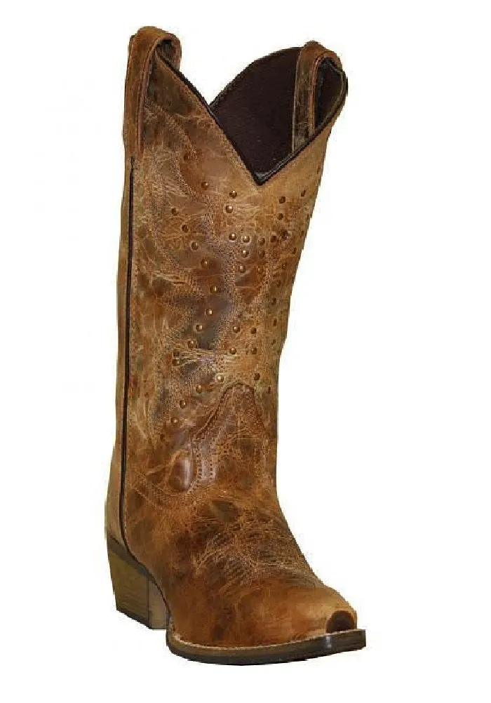 Abilene Women's Rawhide Boot Nailhead Cowgirl Snip Toe 5027