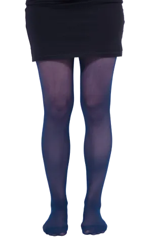 Adult Thick Translucent Tights Blue