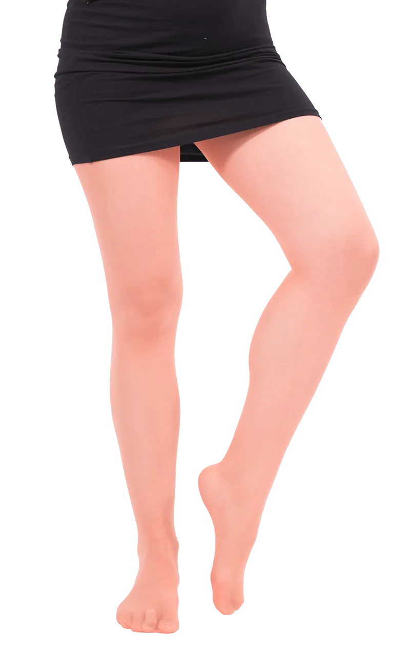 Adult Thick Translucent Tights Orange