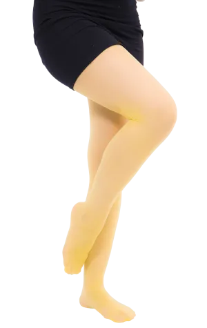Adult Thick Translucent Tights Yellow