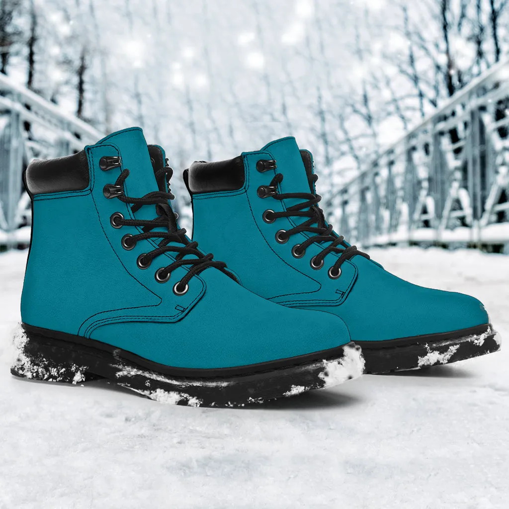 All-Season Boots_Teal_ Micro-Suede