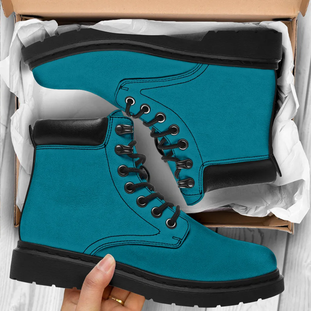 All-Season Boots_Teal_ Micro-Suede