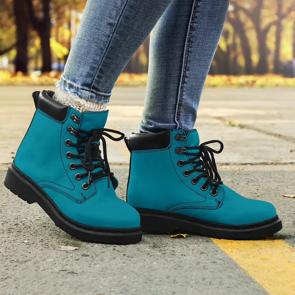 All-Season Boots_Teal_ Micro-Suede
