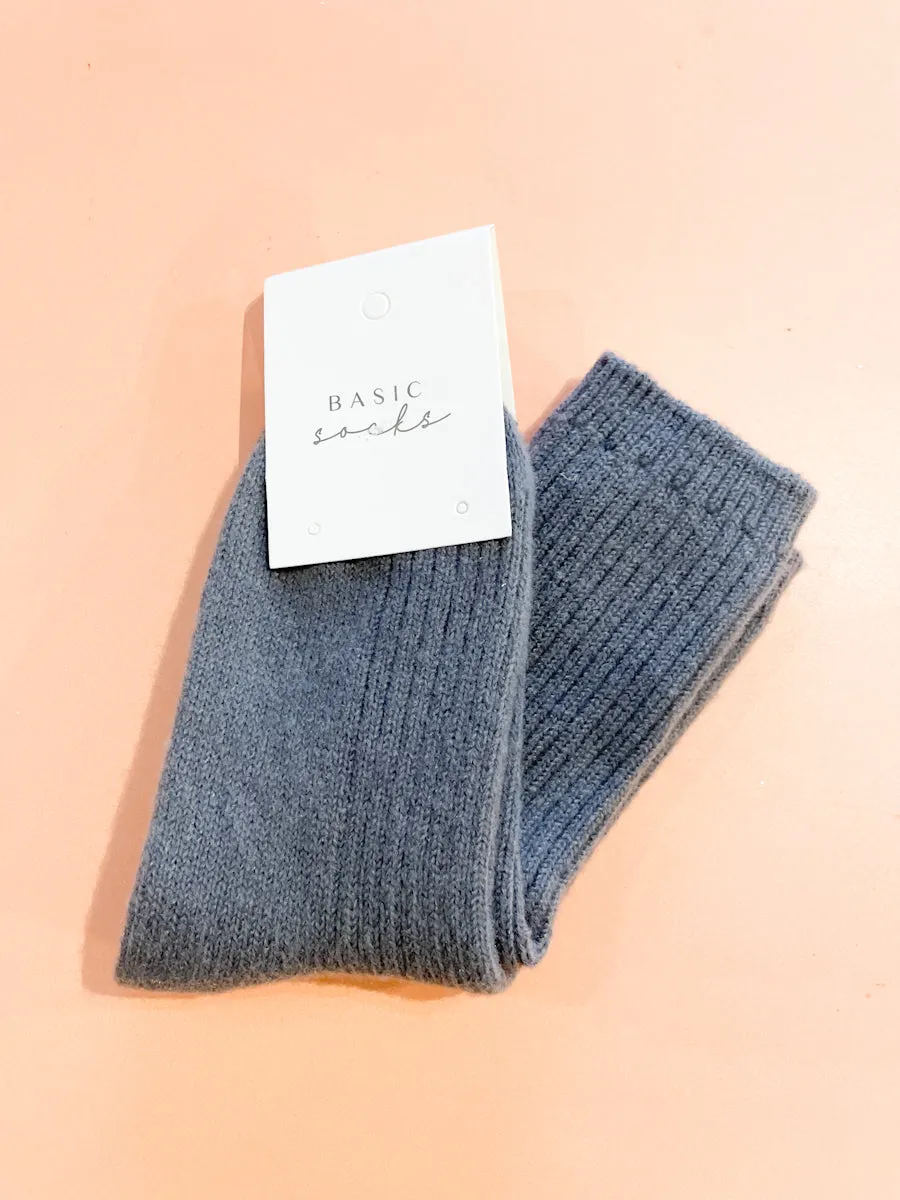 Angela Winter Thick Crew Socks