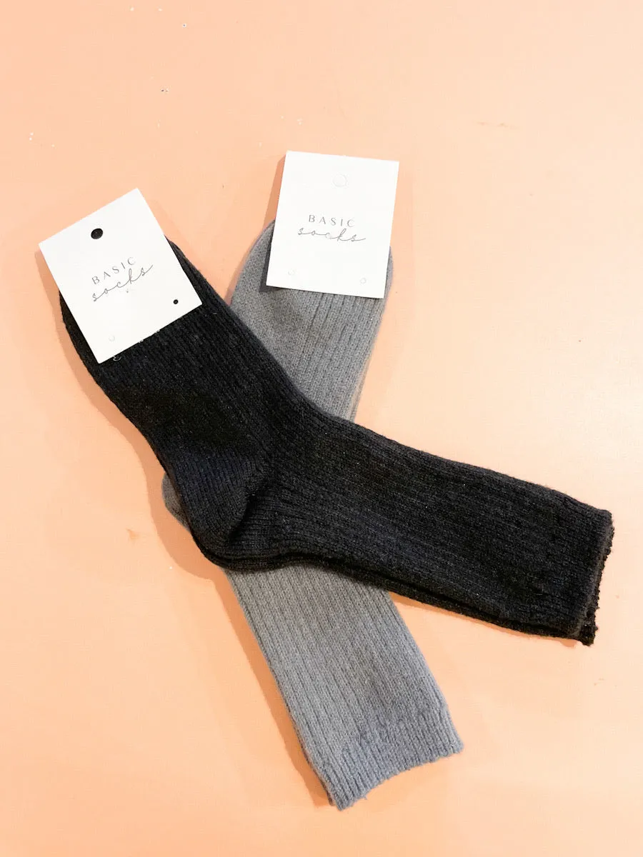 Angela Winter Thick Crew Socks