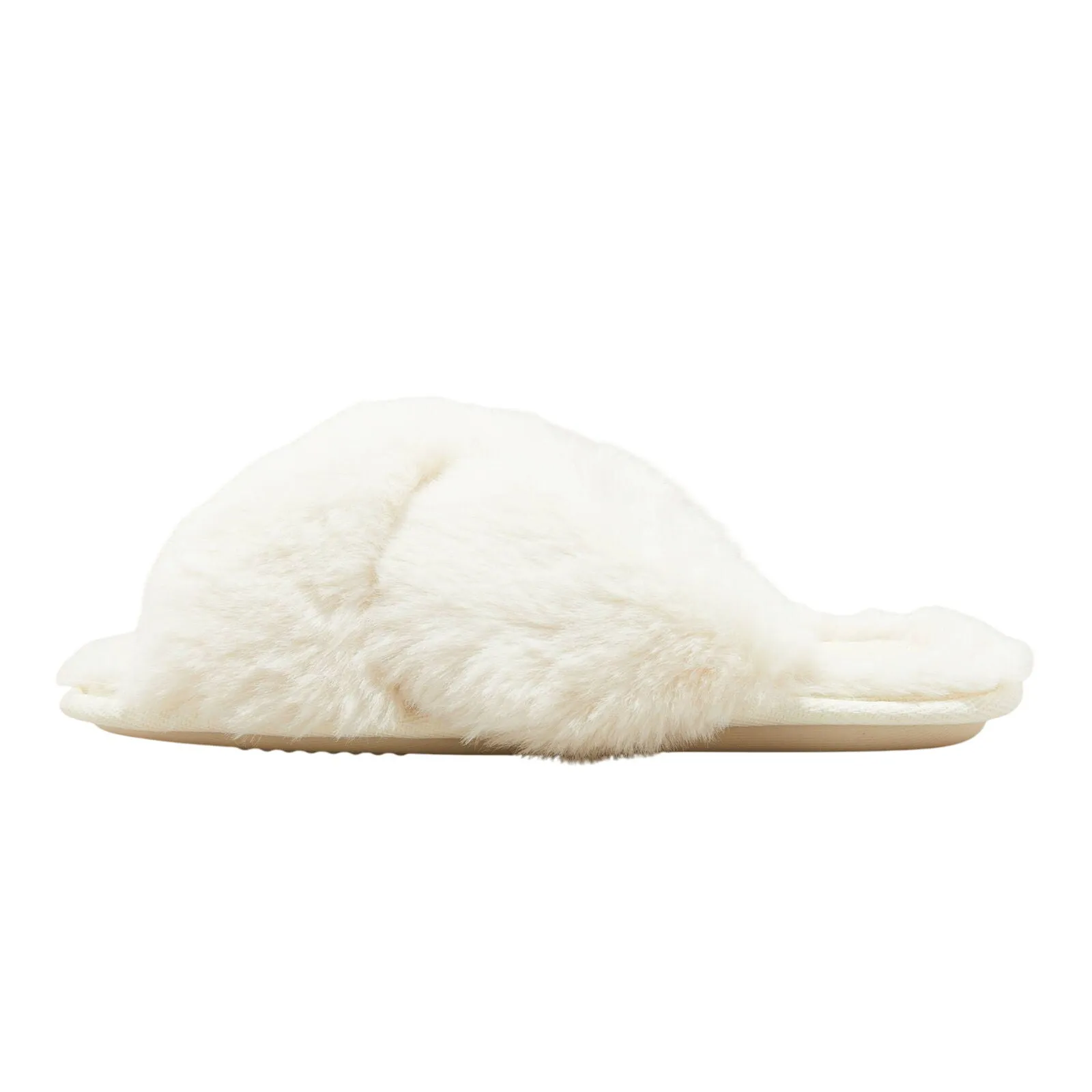 Auden Womens Paris Crossband Slide Slippers 91309154 Cream Off White M (7/8)