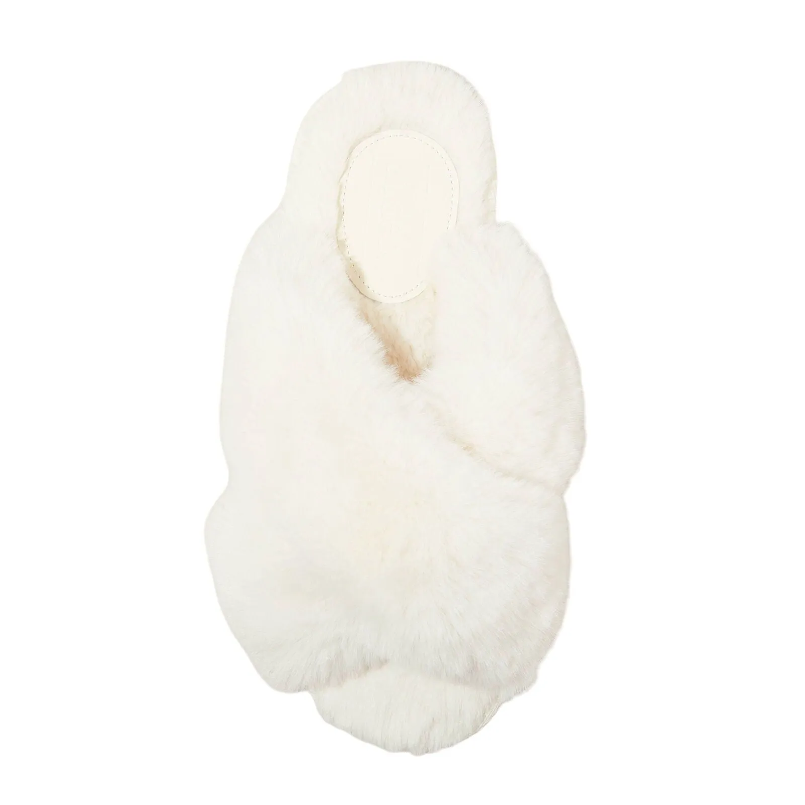 Auden Womens Paris Crossband Slide Slippers 91309154 Cream Off White M (7/8)