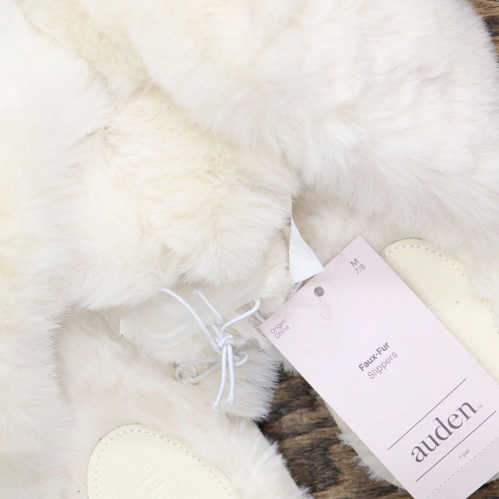 Auden Womens Paris Crossband Slide Slippers 91309154 Cream Off White M (7/8)