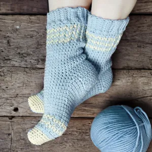 Baby Blue Stripe Socks