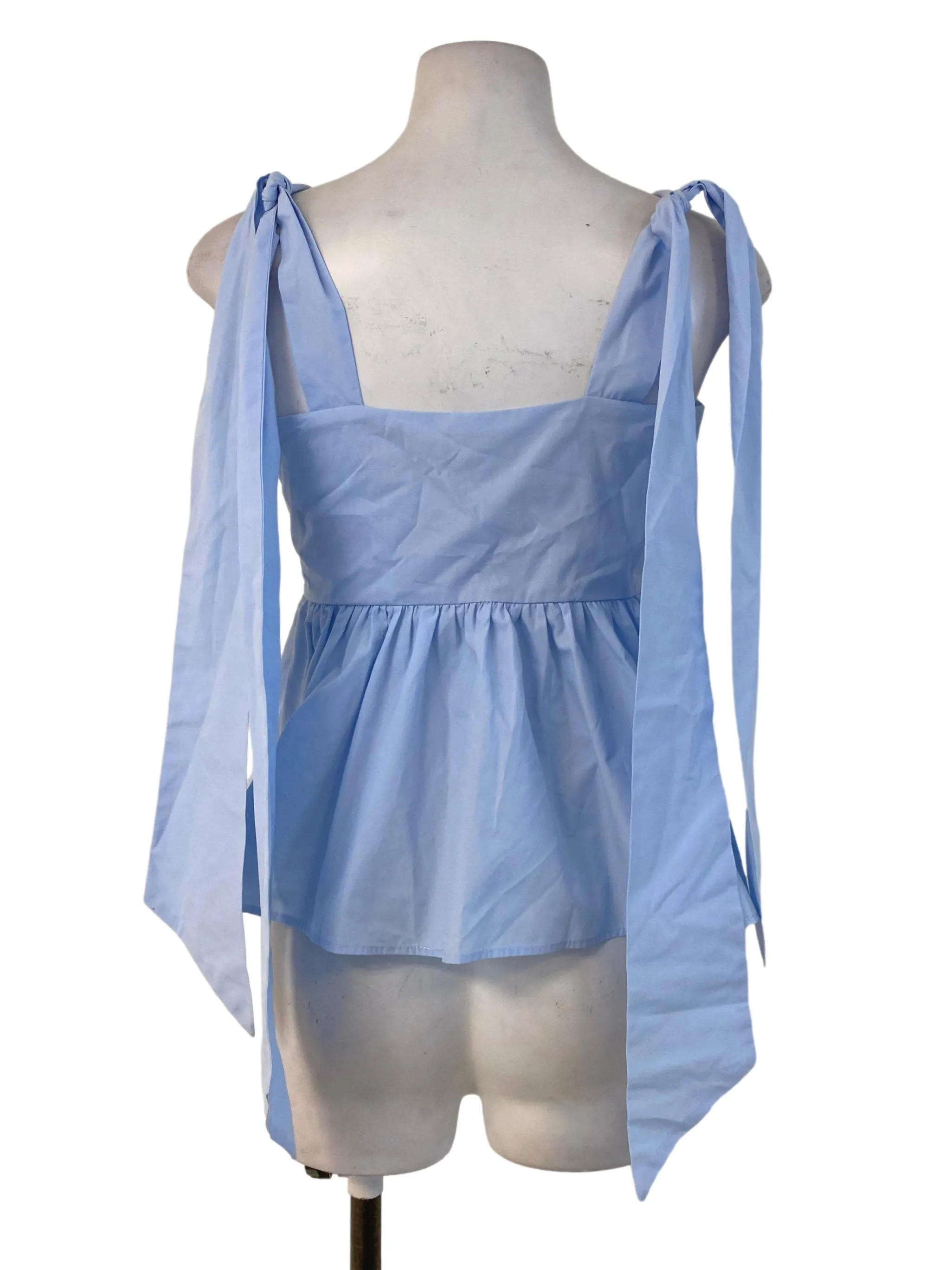 Baby Blue Tiered Blouse