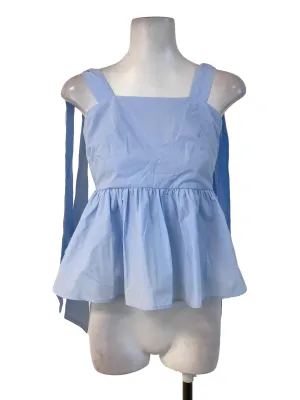 Baby Blue Tiered Blouse