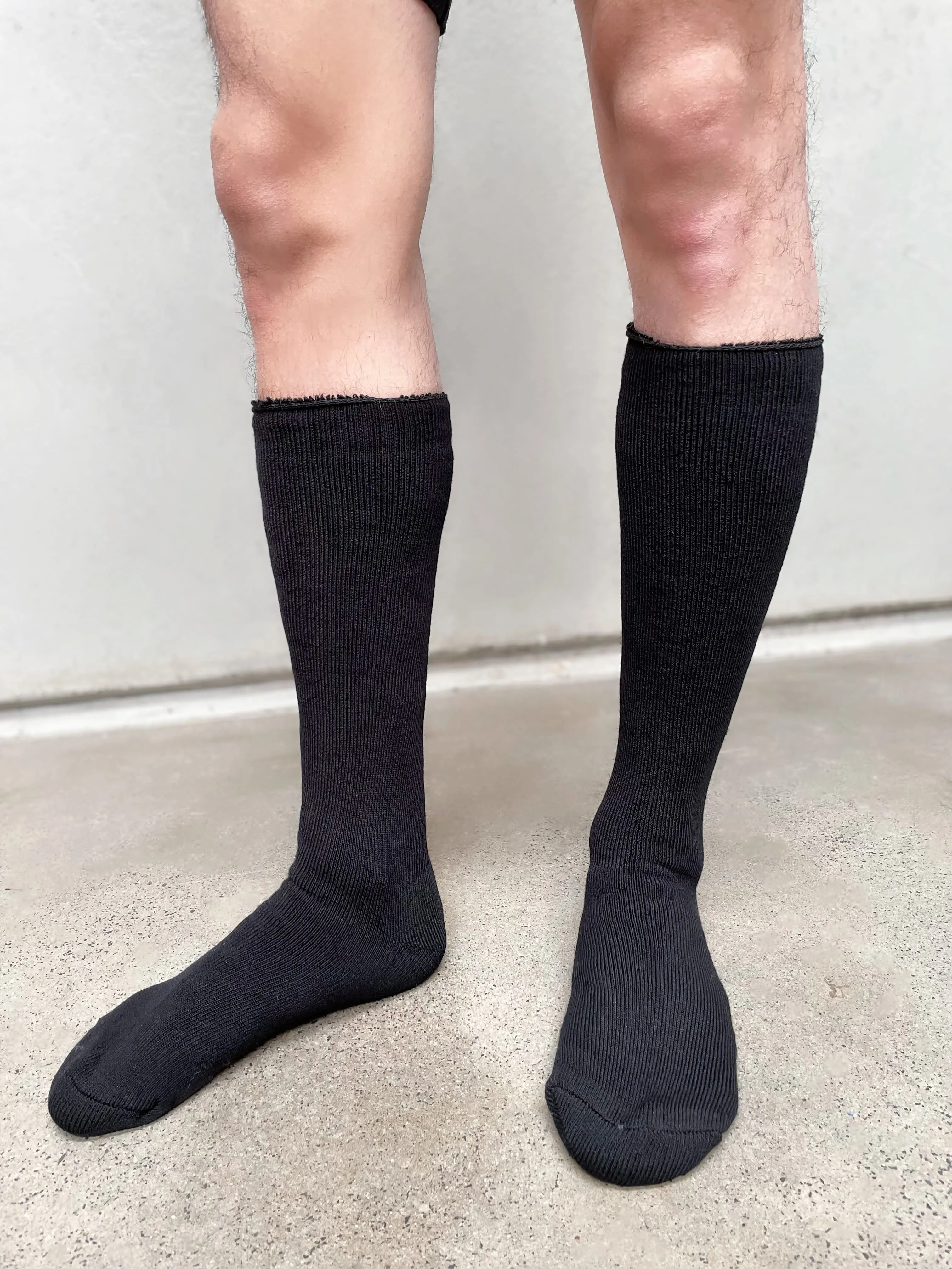 Bamboo Heavy Duty Socks - Knee High - Black