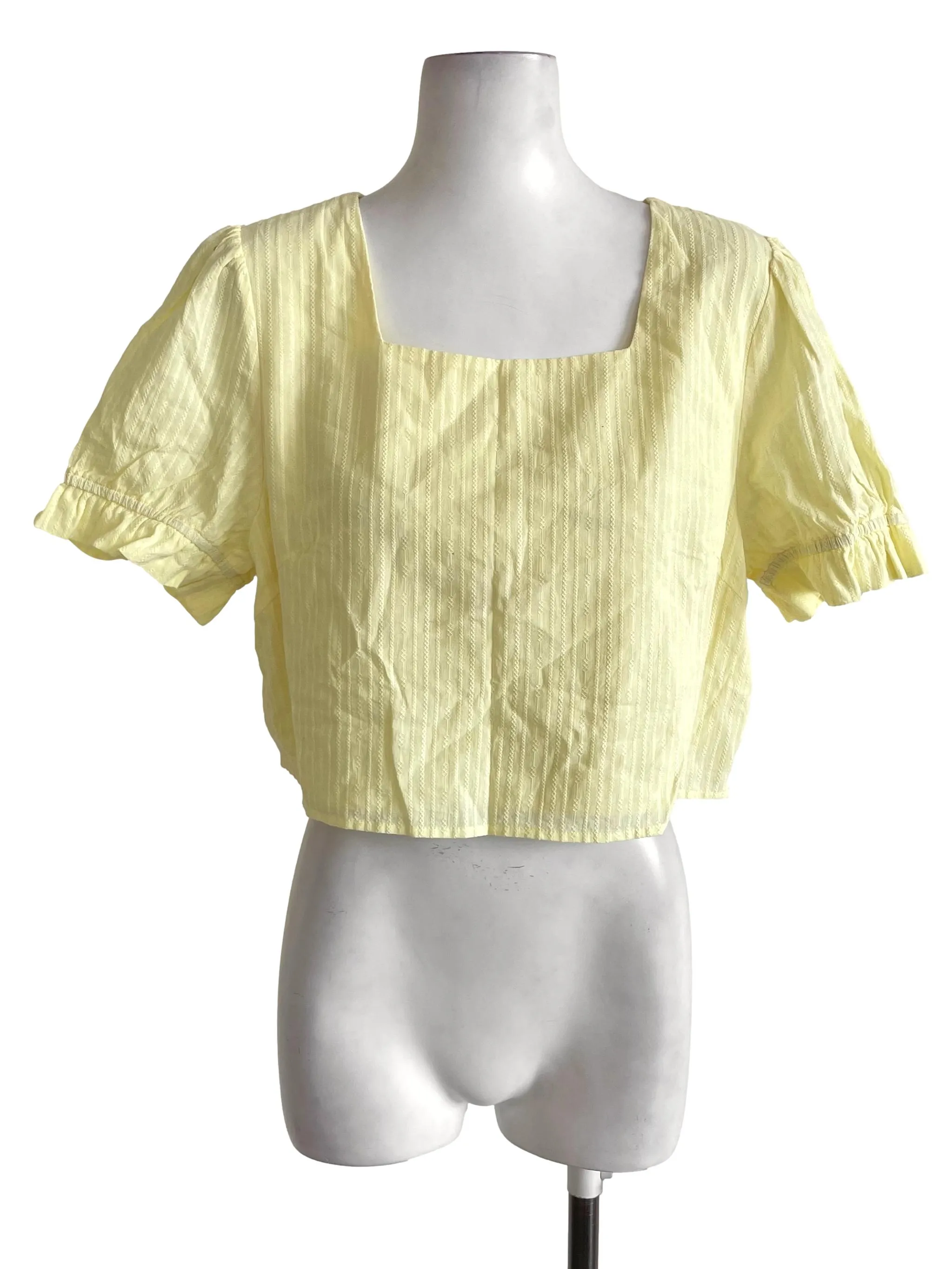 Banana Yellow Textured Top