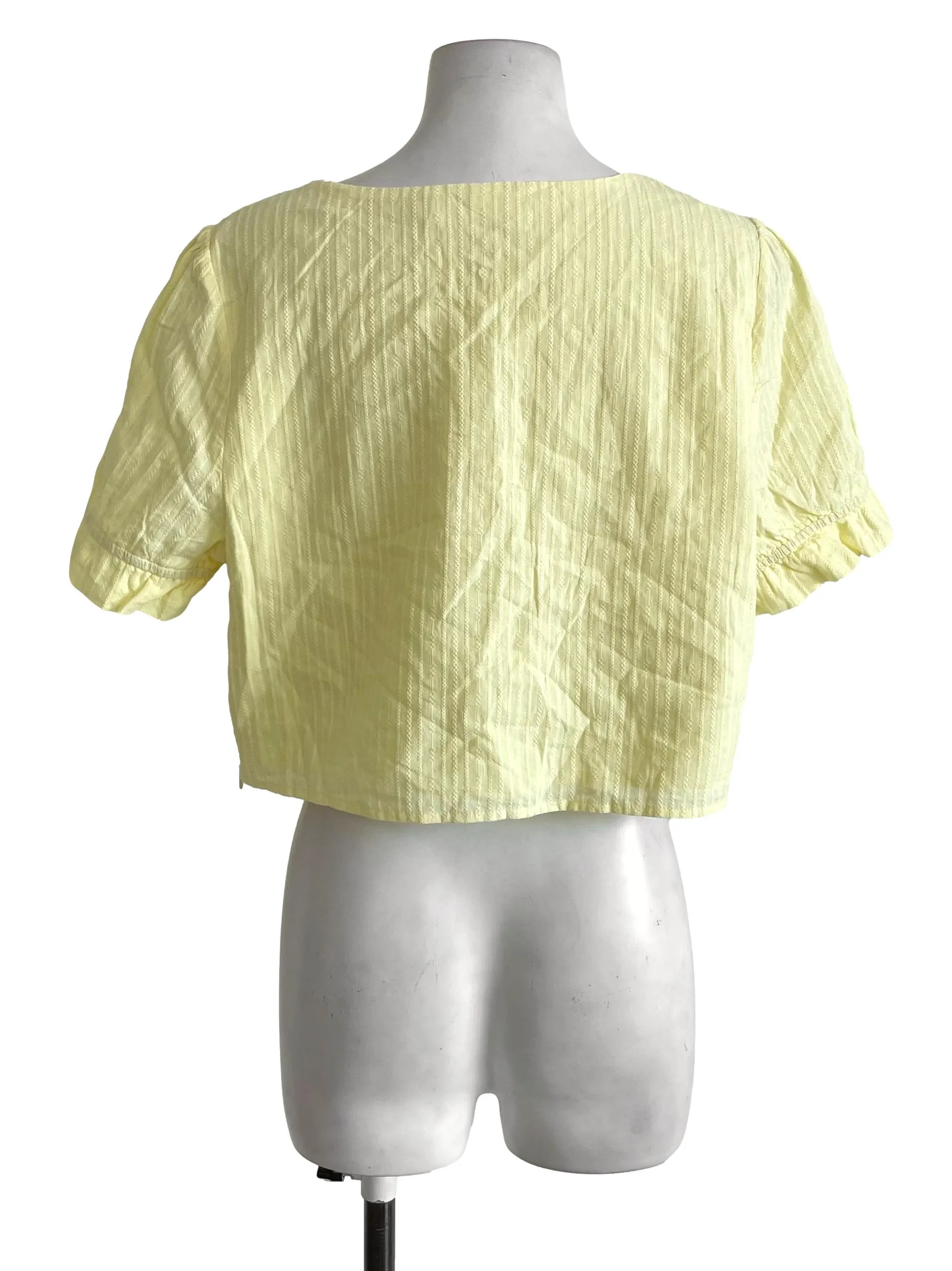 Banana Yellow Textured Top