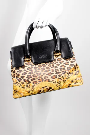 Baroque Leopard Print Bag