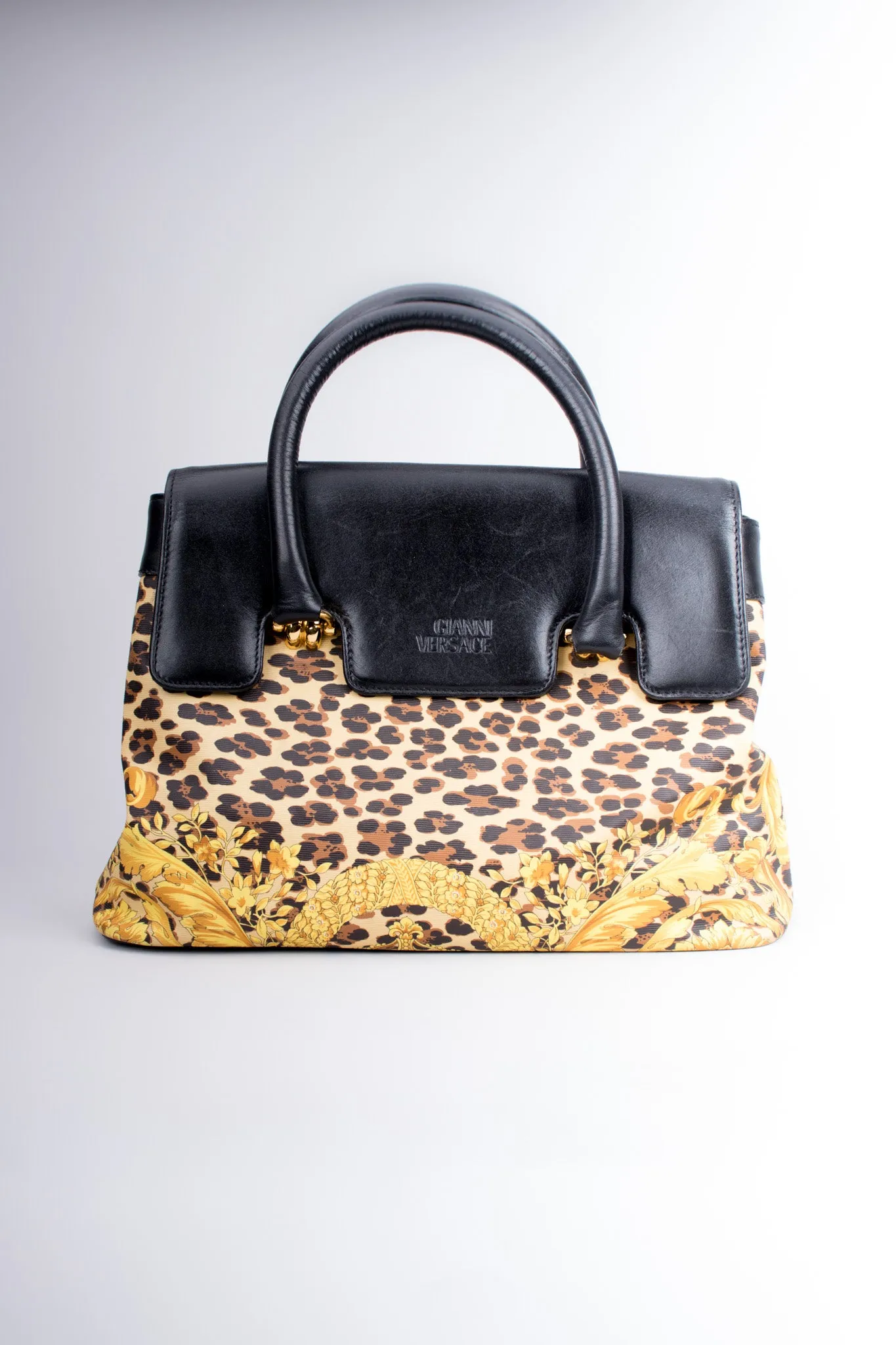 Baroque Leopard Print Bag