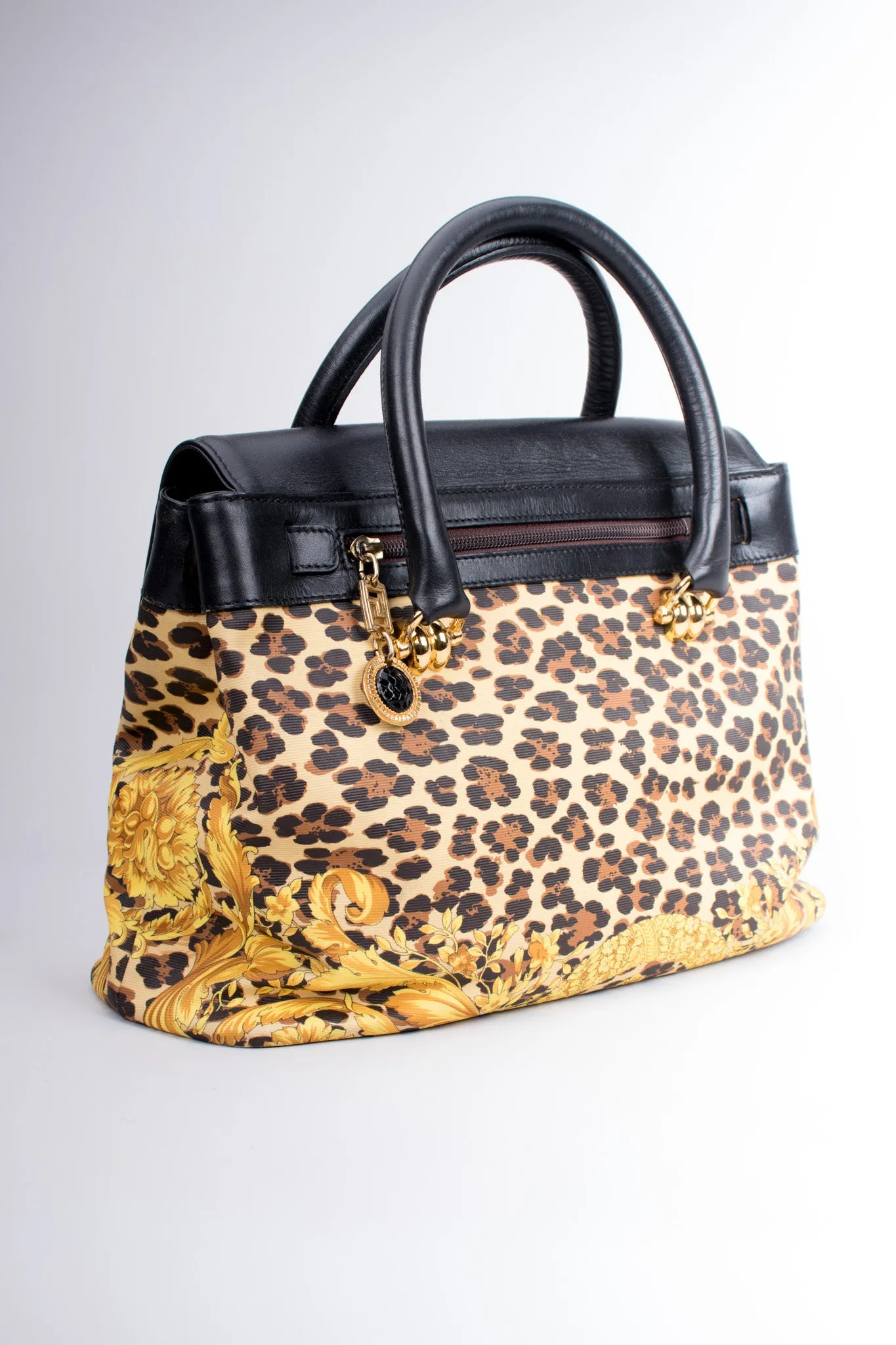 Baroque Leopard Print Bag
