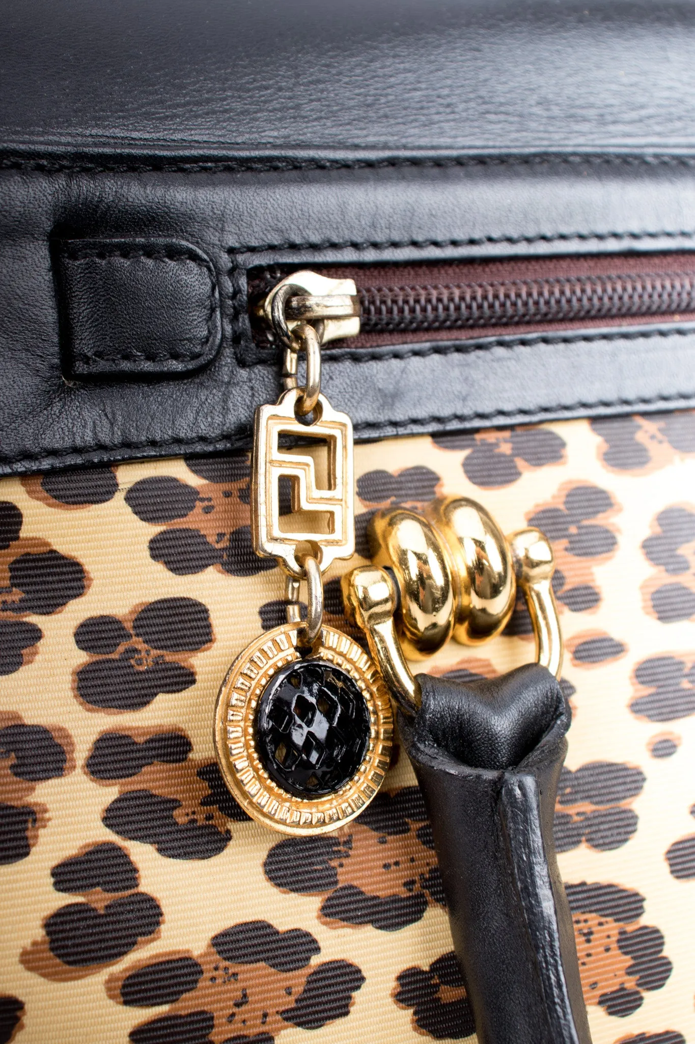 Baroque Leopard Print Bag