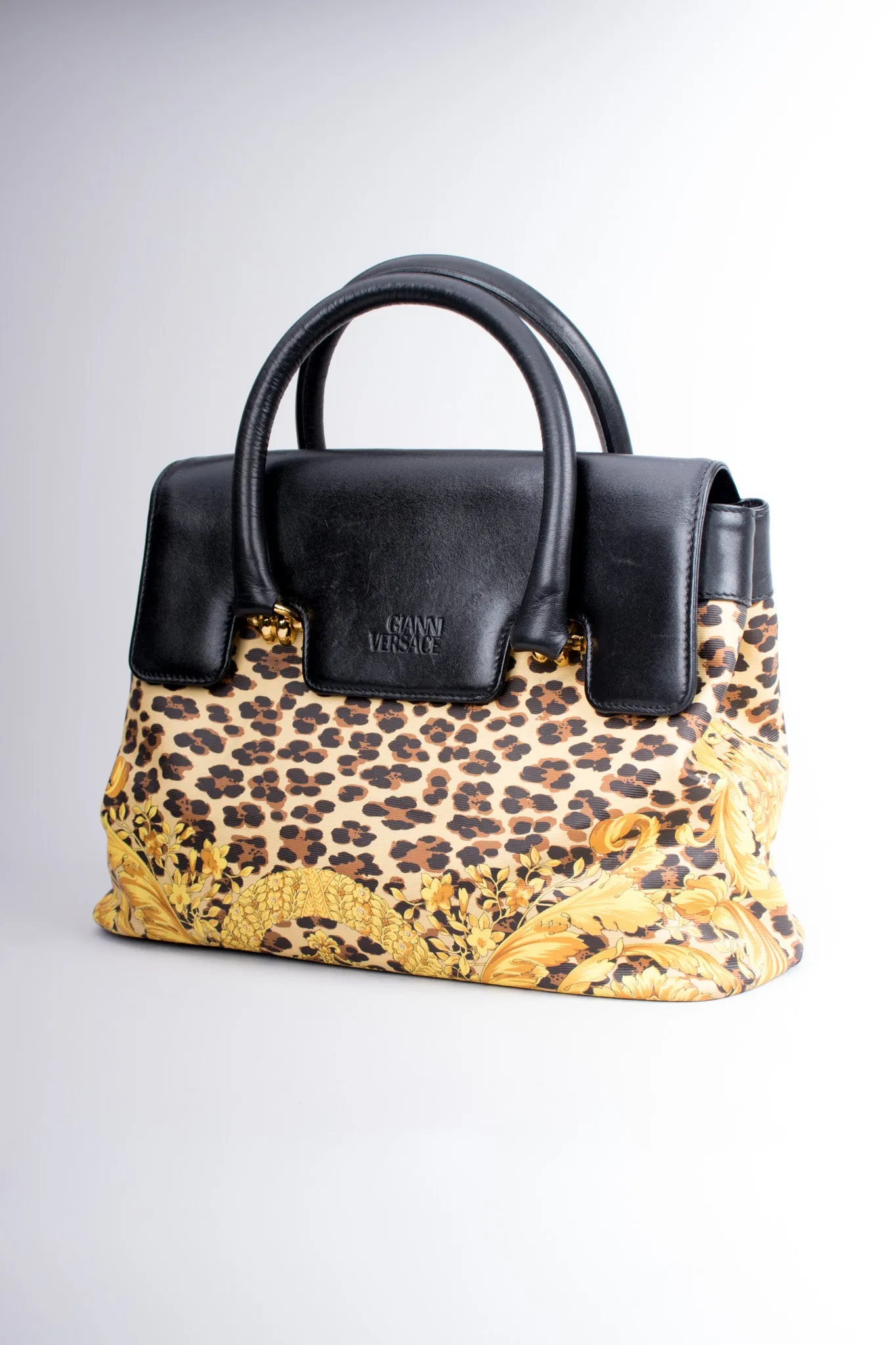 Baroque Leopard Print Bag