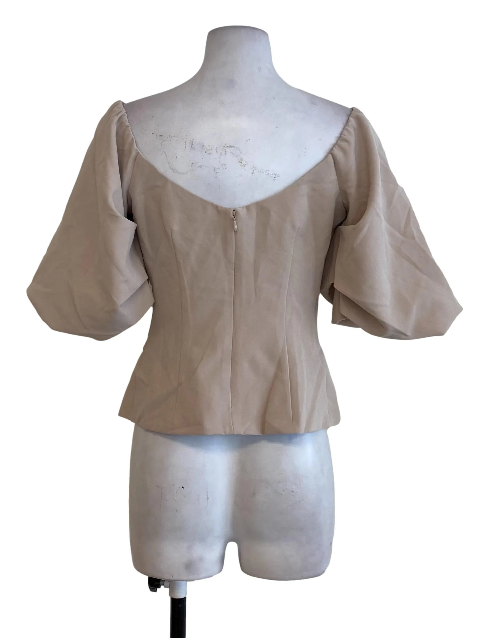 Beige Puffy Sleeve Top LB