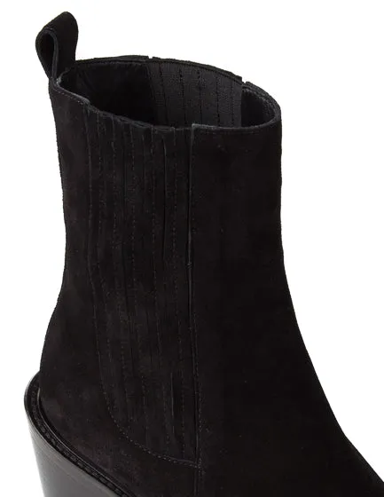 Belstaff Hannalee Ladies Suede Boots Black