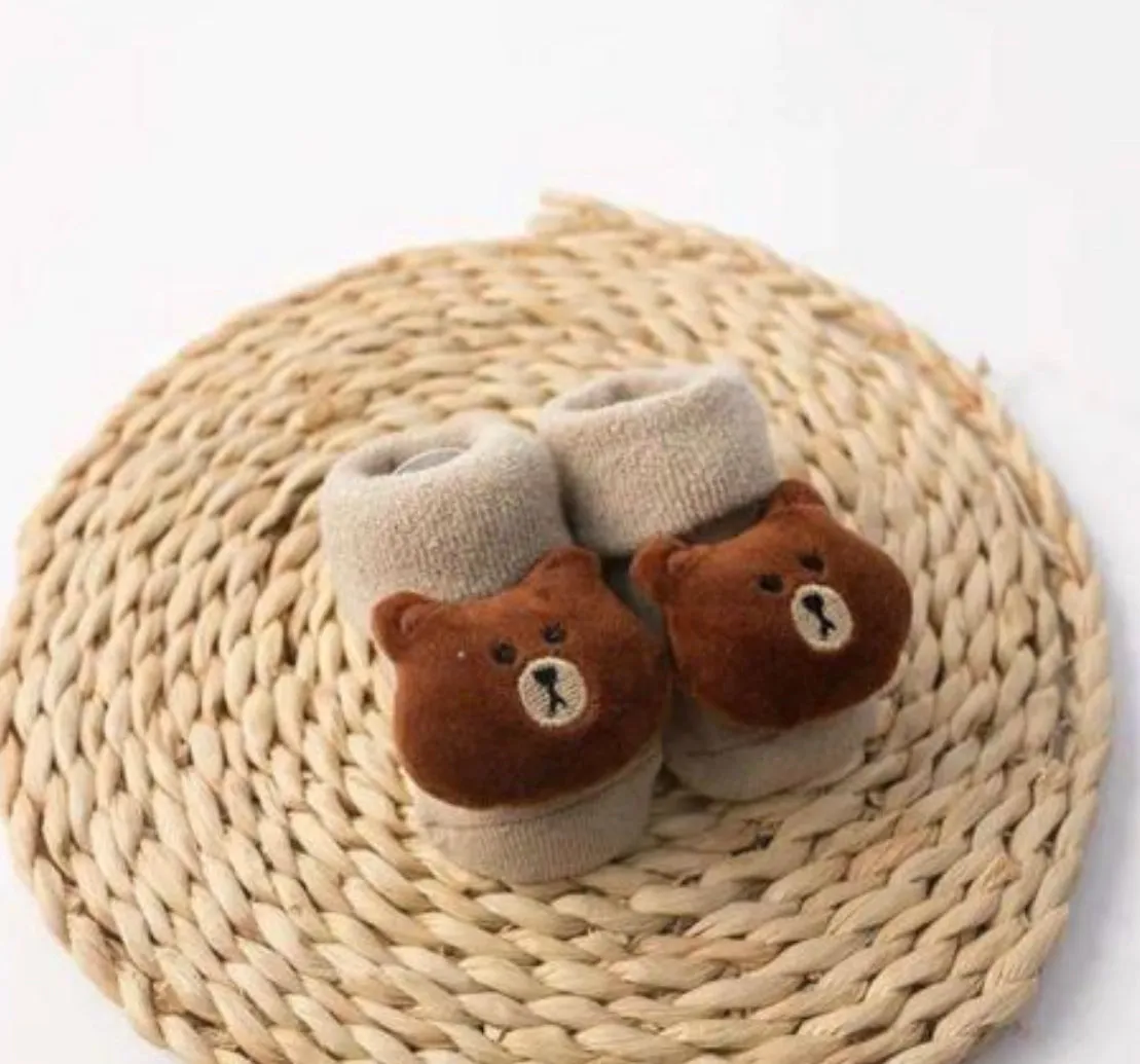 Big Brown Bear Baby Socks