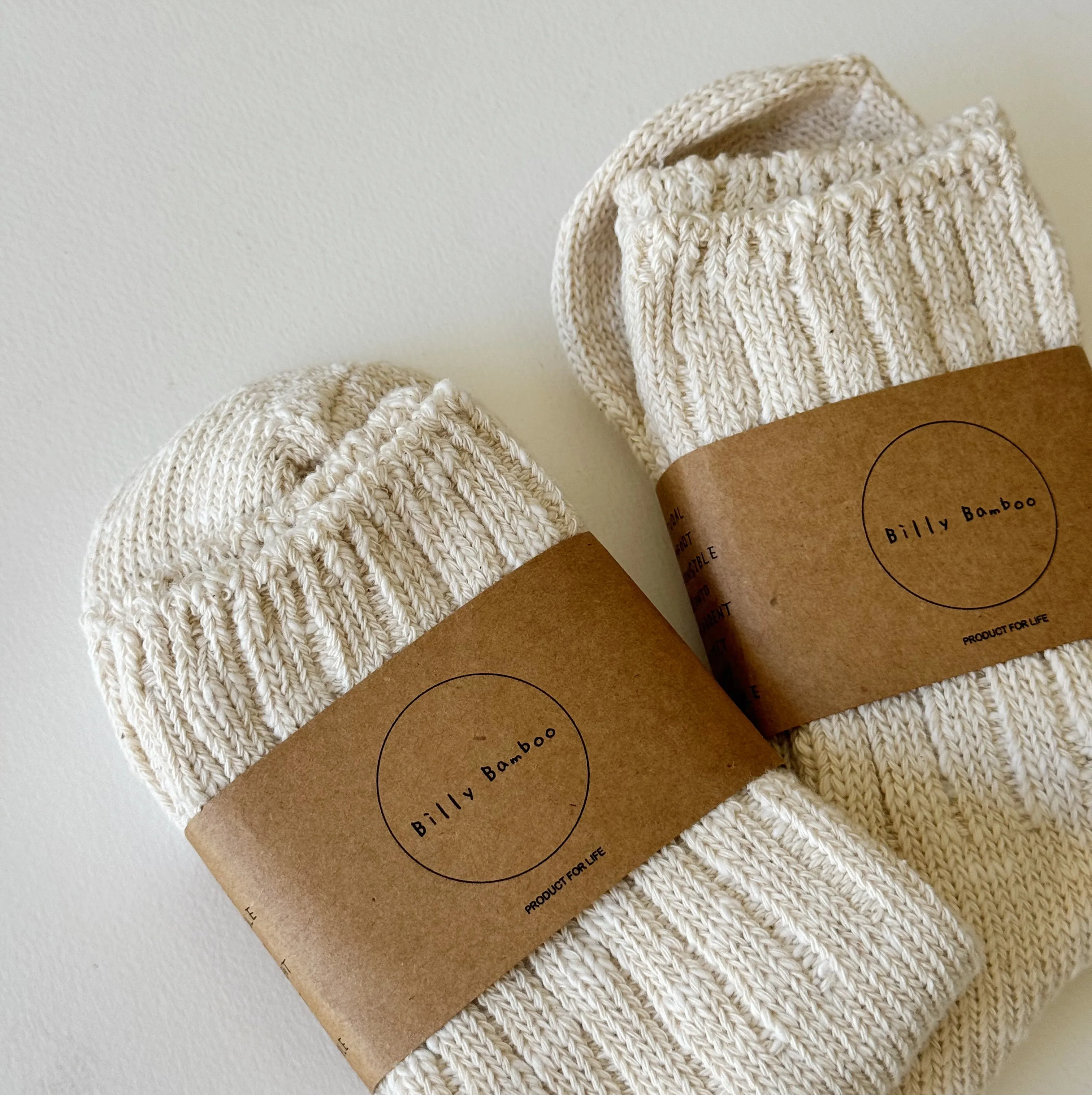 Billy Bamboo | Natural Organic Cotton Slub Socks