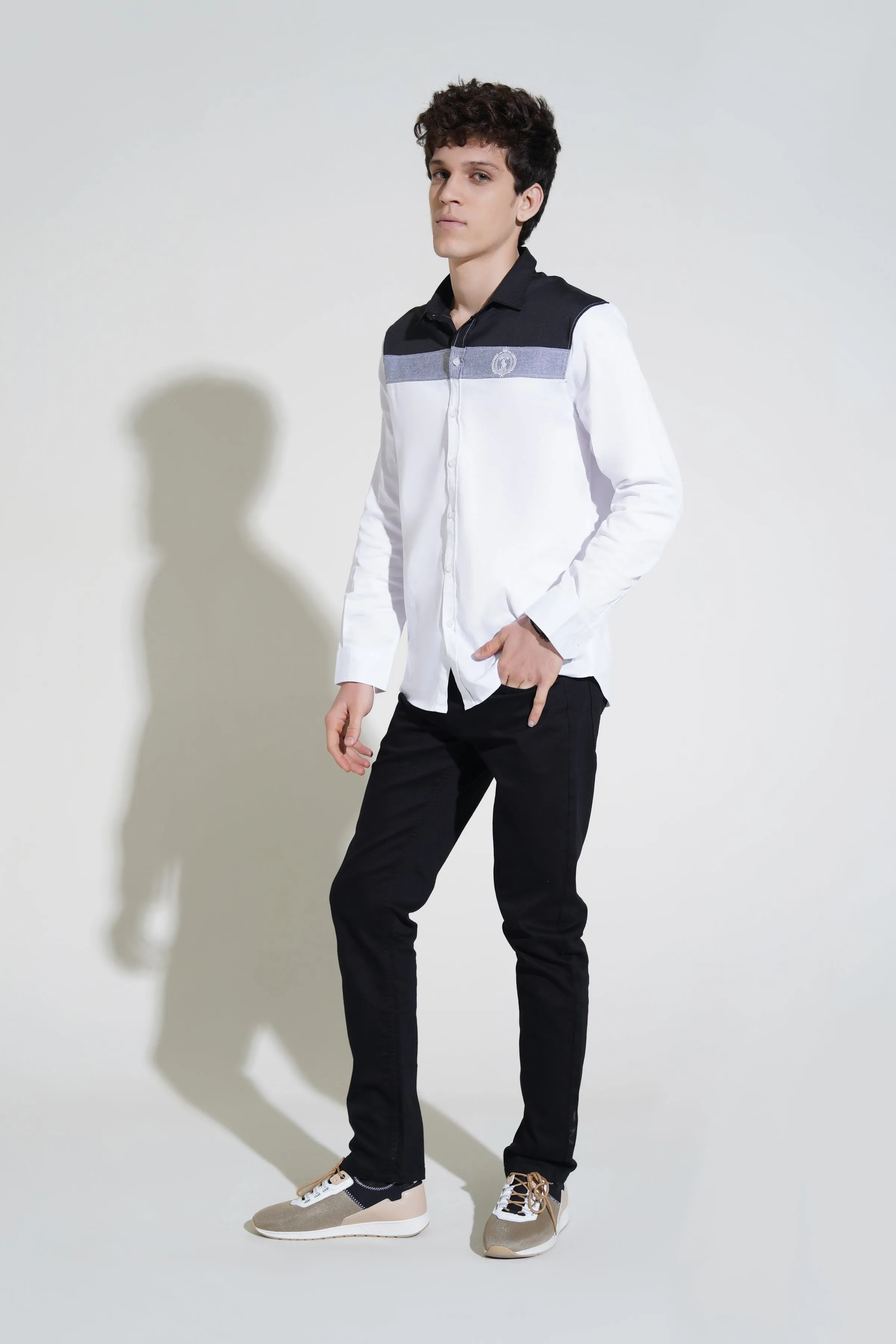 Black & White Casual Shirt