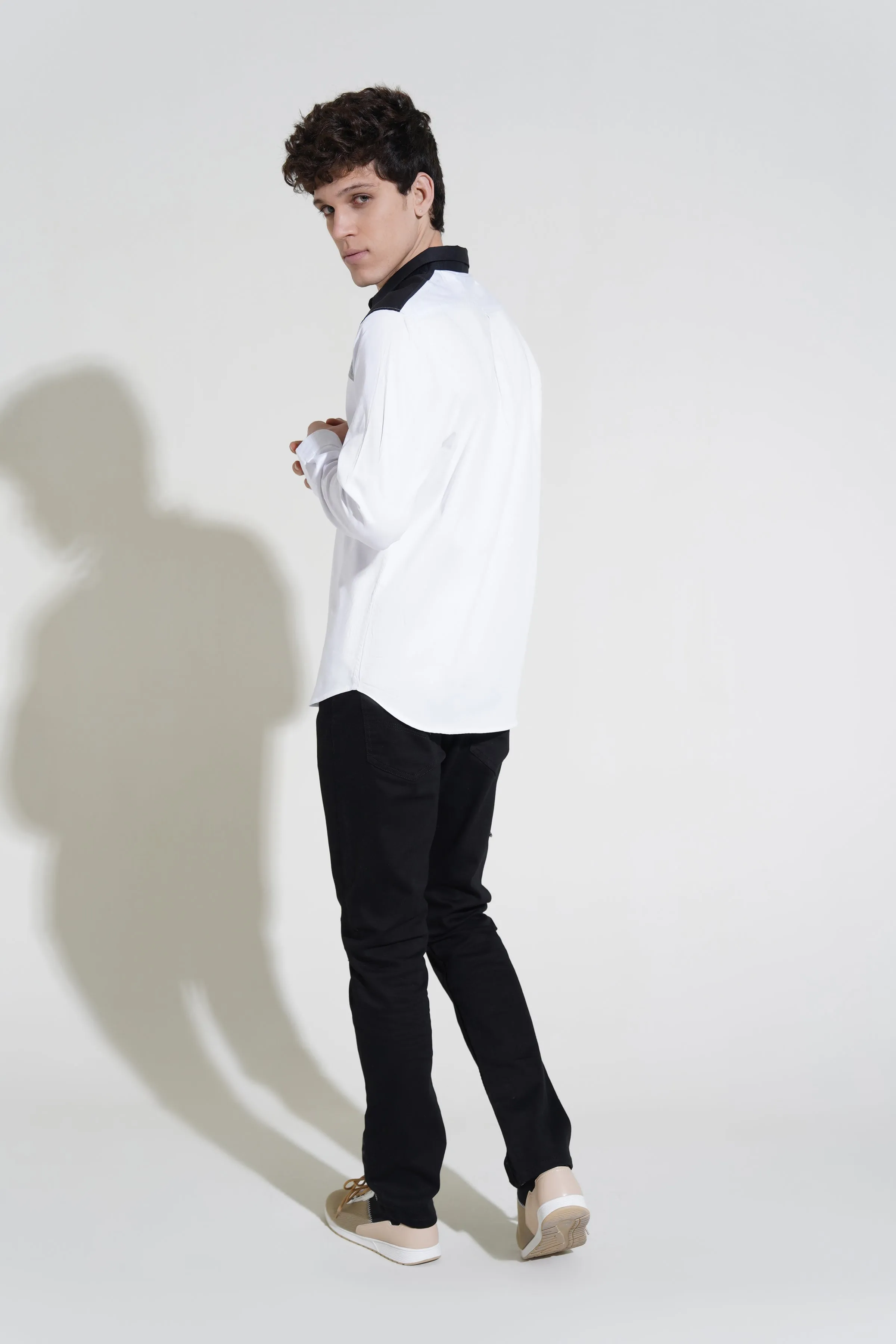 Black & White Casual Shirt