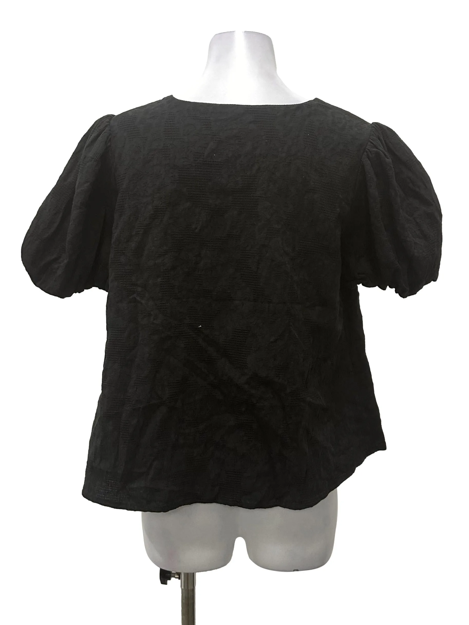 Black Button Blouse