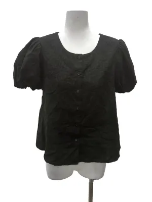 Black Button Blouse