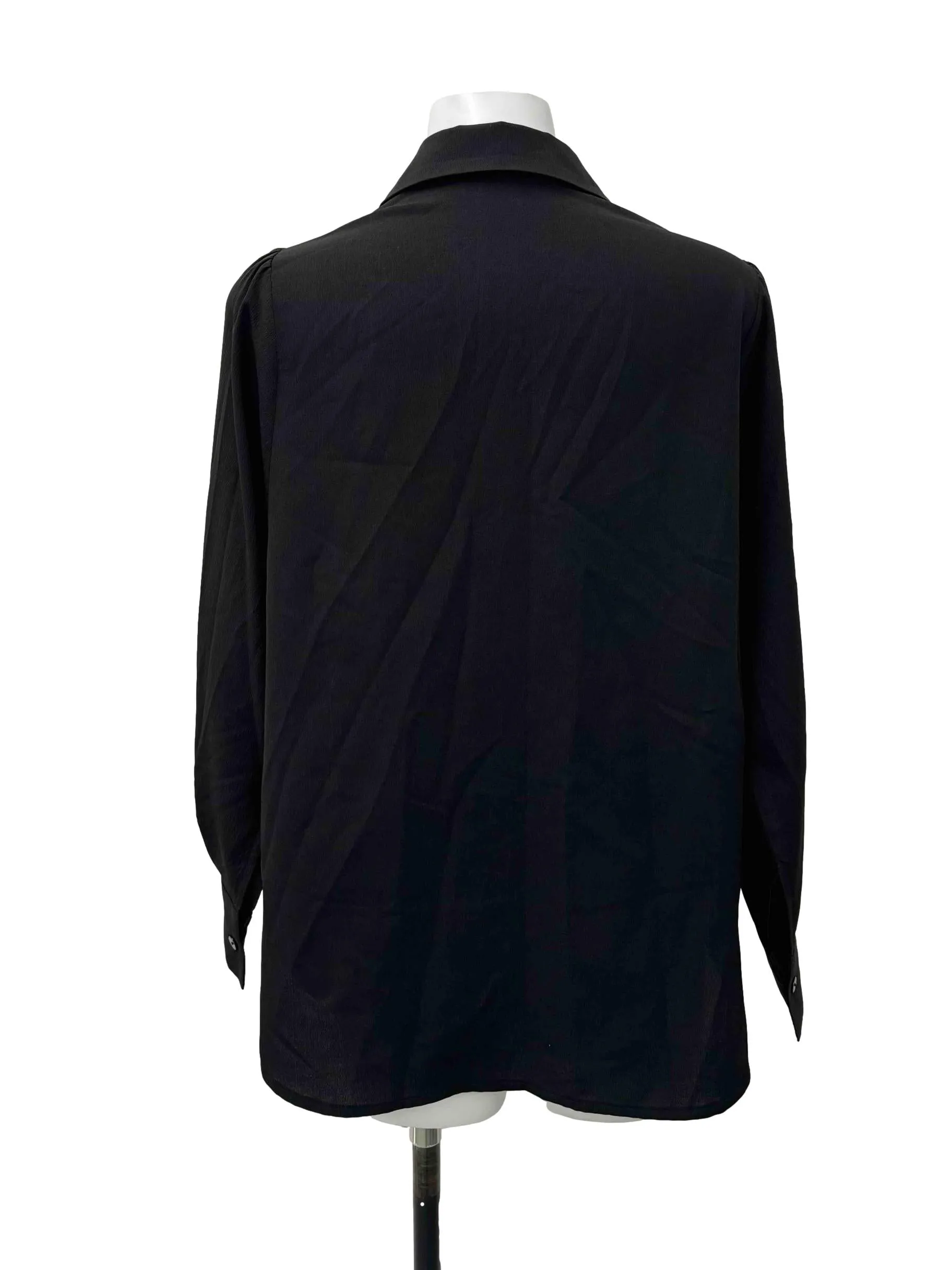 Black Buttoned Down Blouse