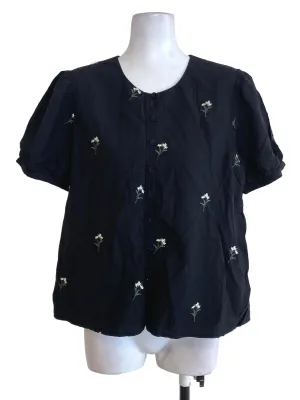 Black Floral Blouse TCL
