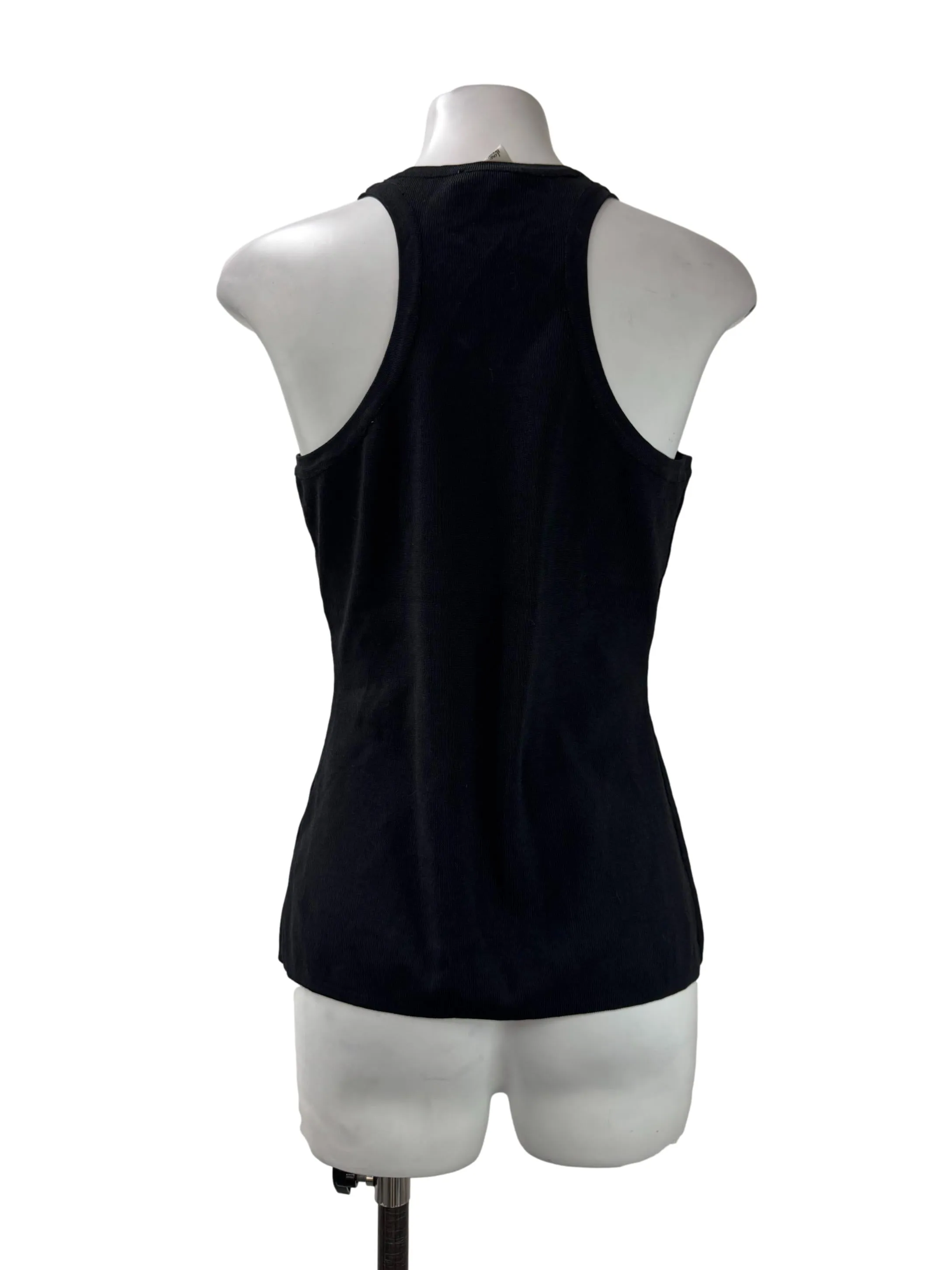 Black Ribbed Tank Top