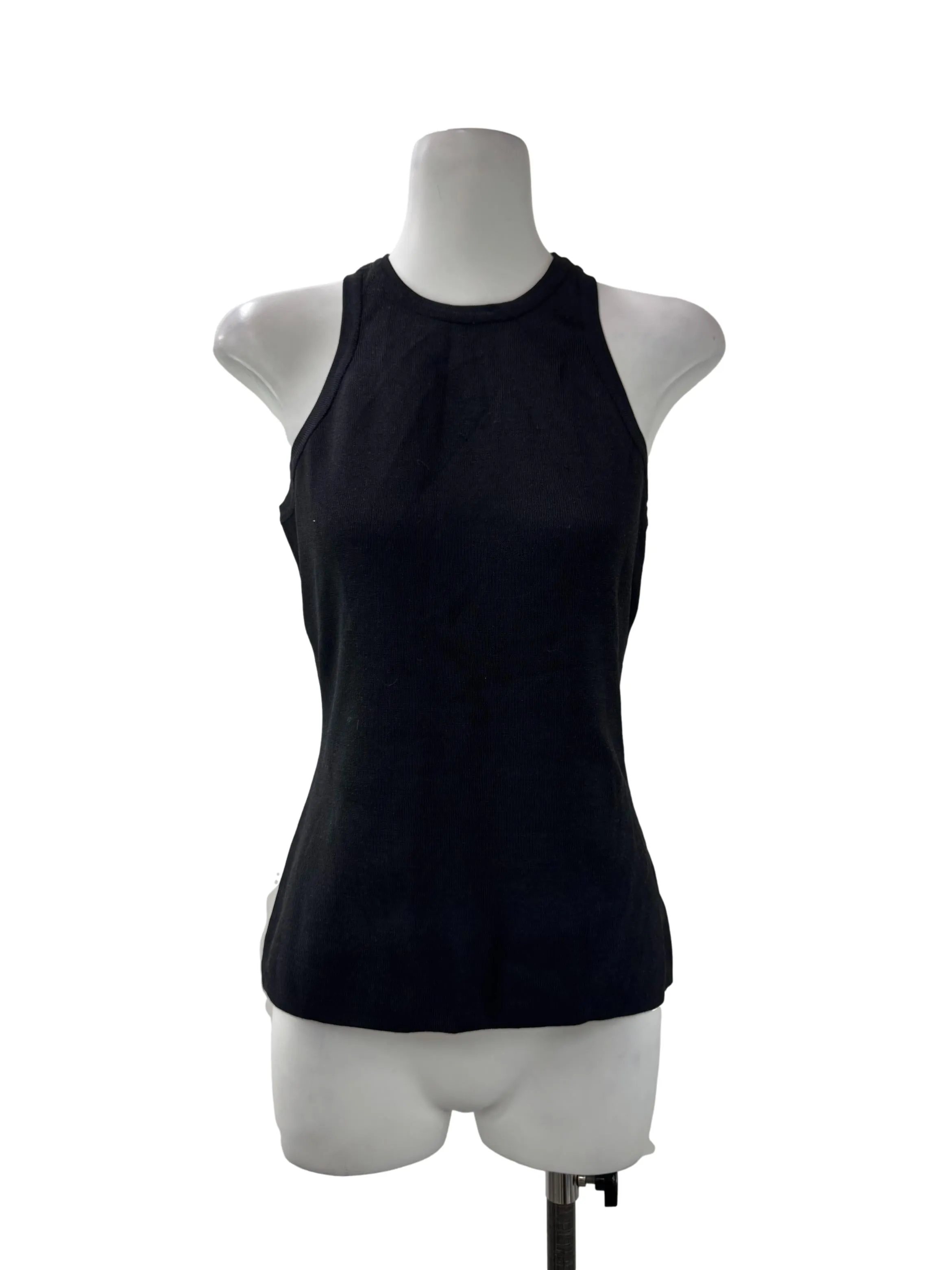 Black Ribbed Tank Top