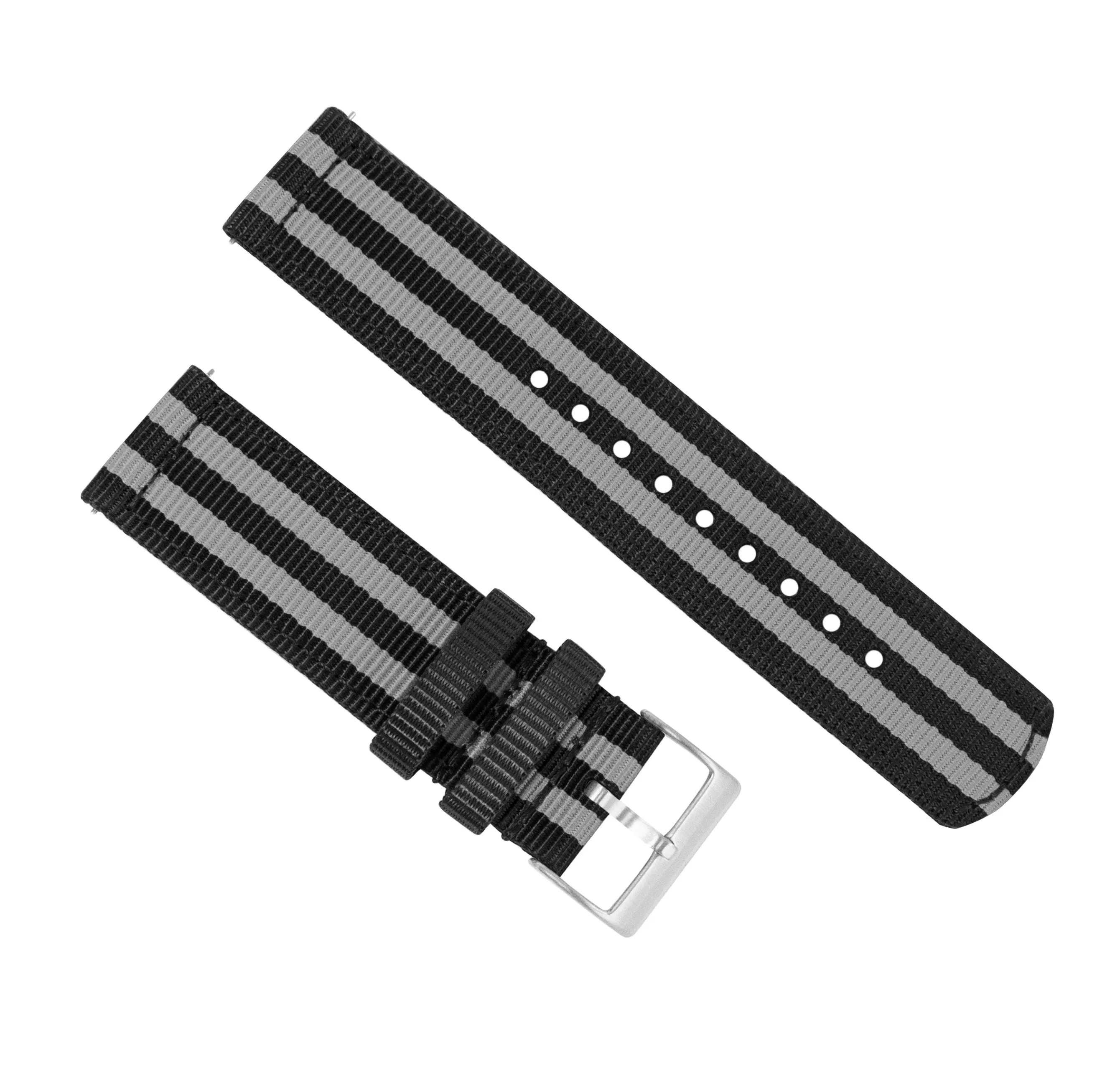 Black Smoke Bond Two Piece NATO® style Watch Band