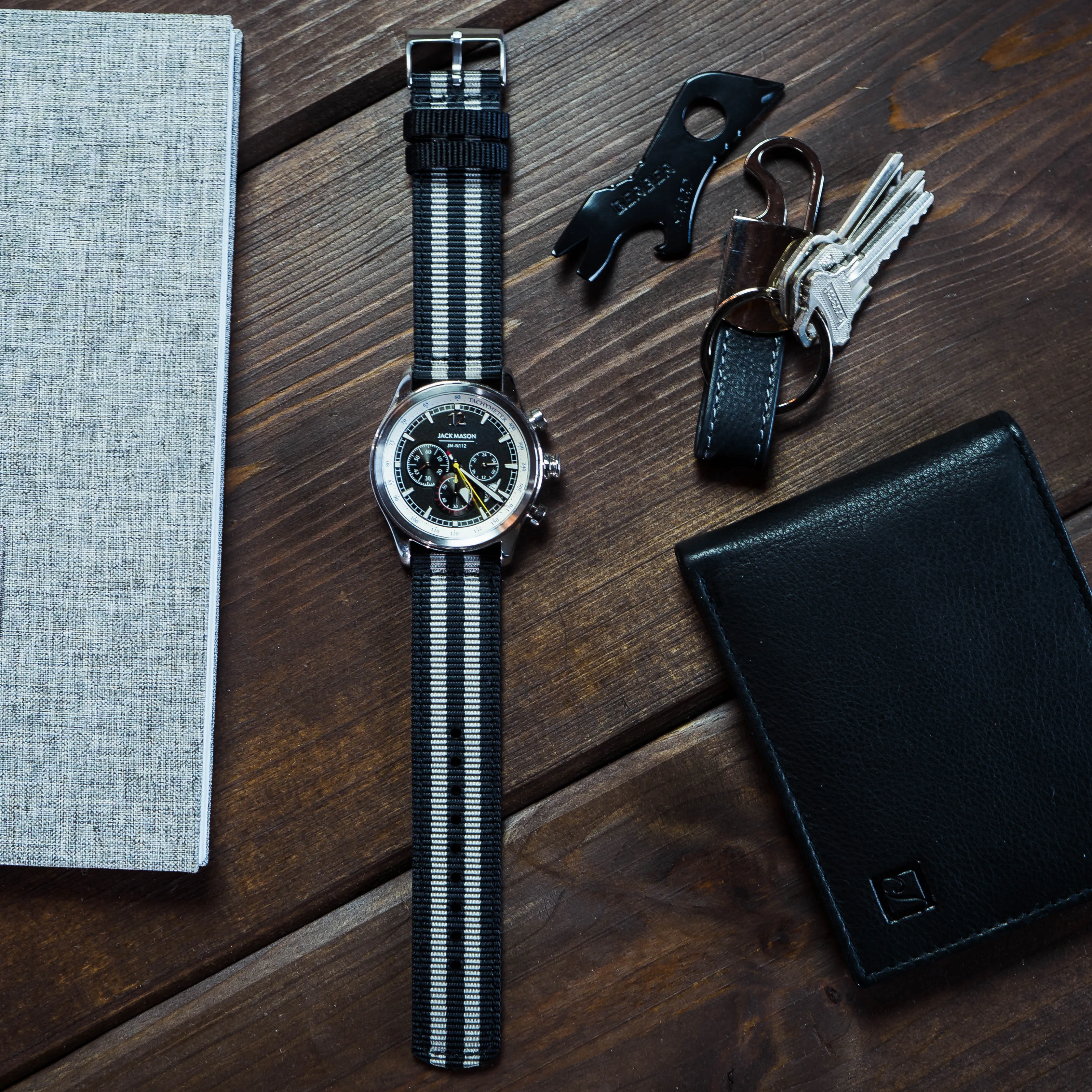 Black Smoke Bond Two Piece NATO® style Watch Band