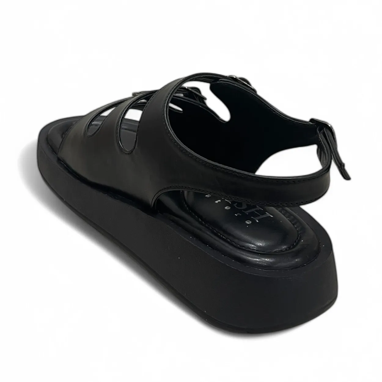 Black Triple Strap Sandals