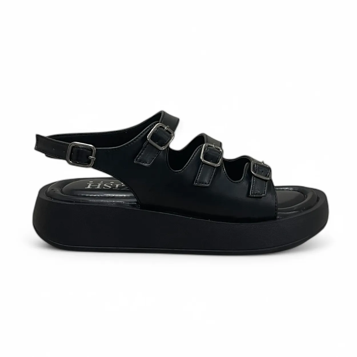 Black Triple Strap Sandals