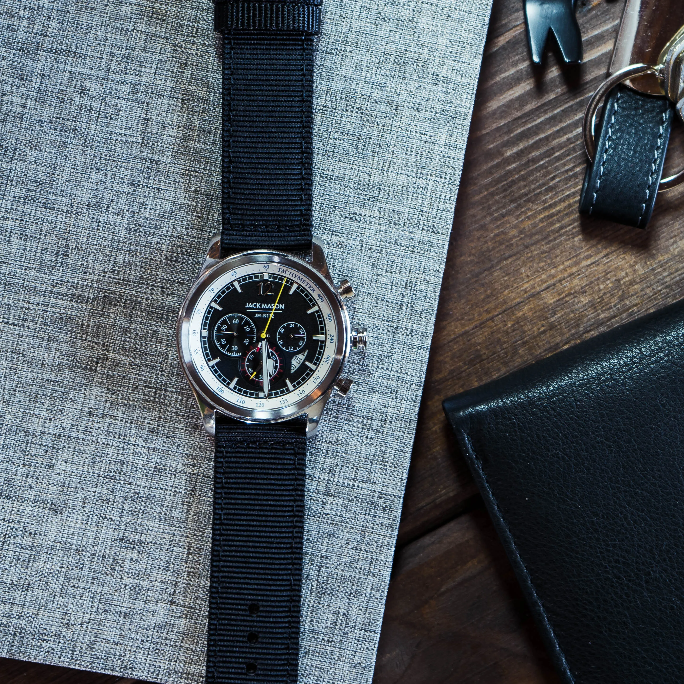 Black Two Piece NATO® style Watch Band